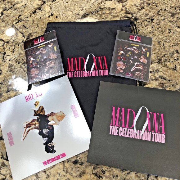 Madonna The Celebration Tour VIP Promo Bag Stickers Picture Card W/ Sleeve CN - Picture 1 of 12
